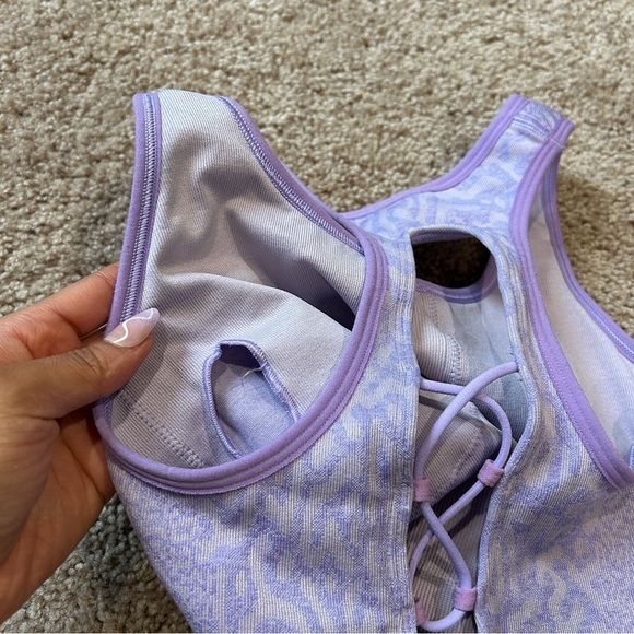 Gymshark Soft Lilac Purple Adapt Animal Seamless Crop Tank Size Small - Picture 7 of 10